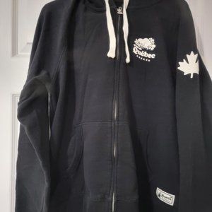 Roots Quebec City Limited Edition Logo Full Zip Hooded Jacket, Large, Bl…